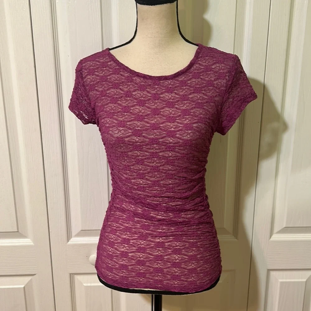 Free People Keep It Simple Lace Baby Tee